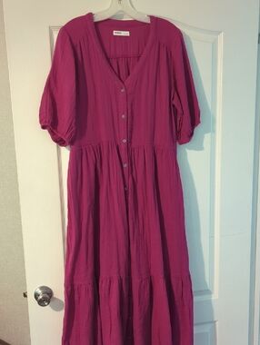 green linen shirt dress Green Linen Blend Shirt Dress